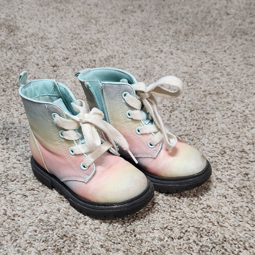 Cat & Jack Pastel Lace-Up Boots
